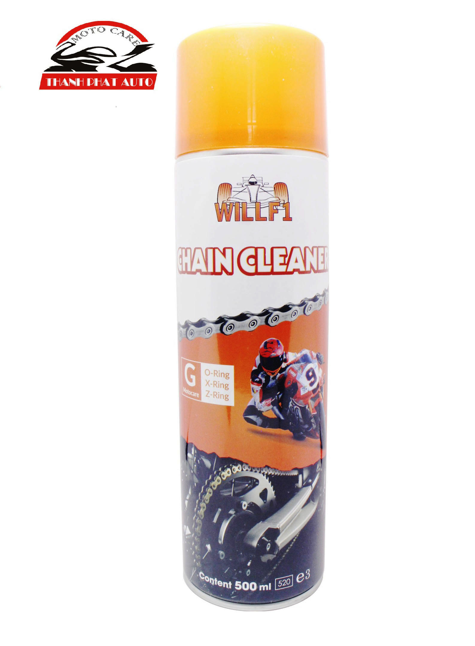 Chai xịt rửa sên xe máy/ moto WILLF1 Chain Cleaner 500ml