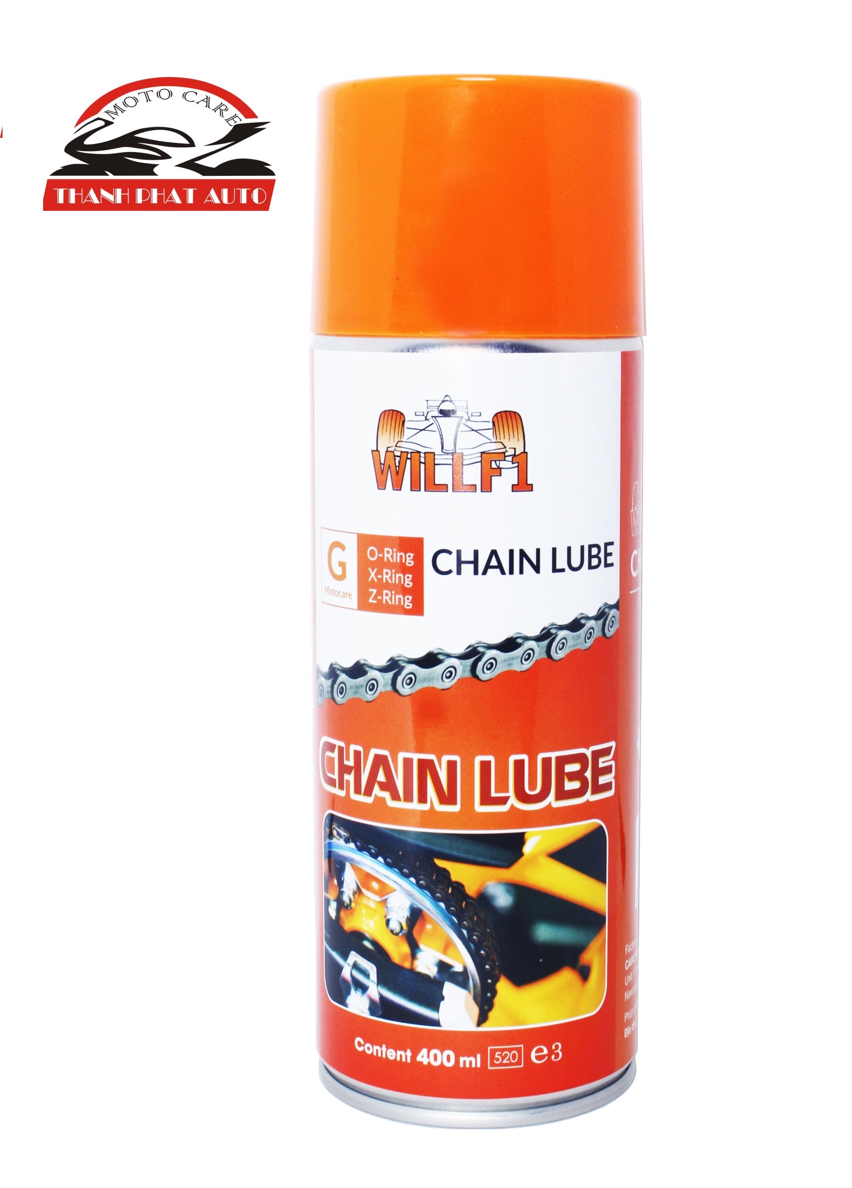 Chai xịt dưỡng sên xe máy WILLF1 Chain Lube 400ml